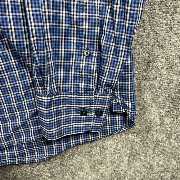 Faconnable Designed in France Club XXL Dress Shirt Blue Check Plaid Button Down - Picture 4 of 10